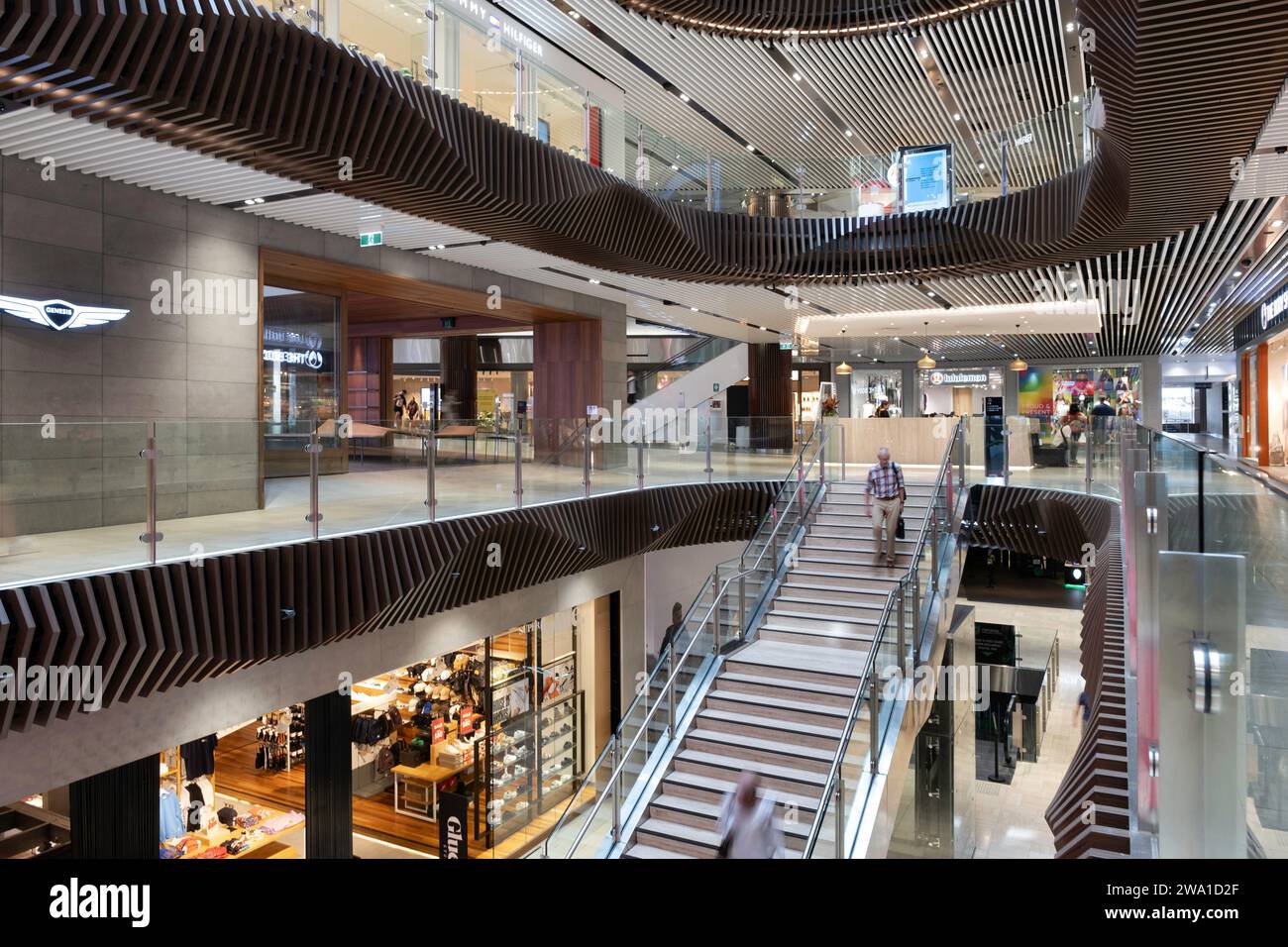 Intérieur de l'Emporium Melbourne, un centre commercial de luxe avec des magasins phares sur sept niveaux à l'angle de Lonsdale et Swanston Street à Melbo Banque D'Images