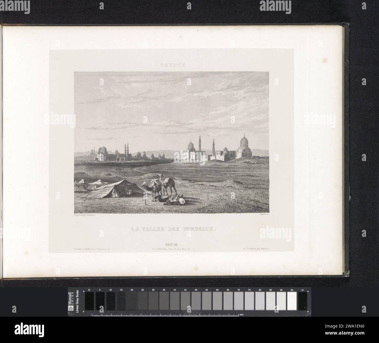 Vue de la Vallée des Rois en Egypte, Friedrich Salathé, d'après Anonymous, d'après Noël Marie Paymal Lerebours, en ou après 1839 - en ou avant 1841 impression d'après photo par : Egyptepublisher : Parispublisher : Paris paper dale, vallée. tombe, tombe Banque D'Images