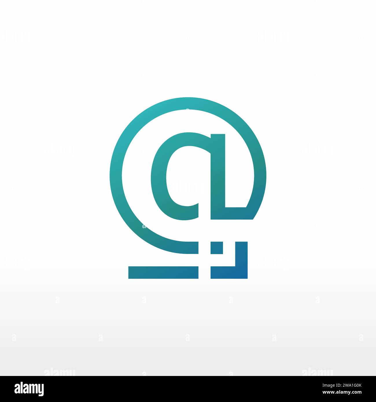 Commercial AT(@) initiales logo design pour vecteur, icône, entreprise, entreprise, marque, et autres Illustration de Vecteur