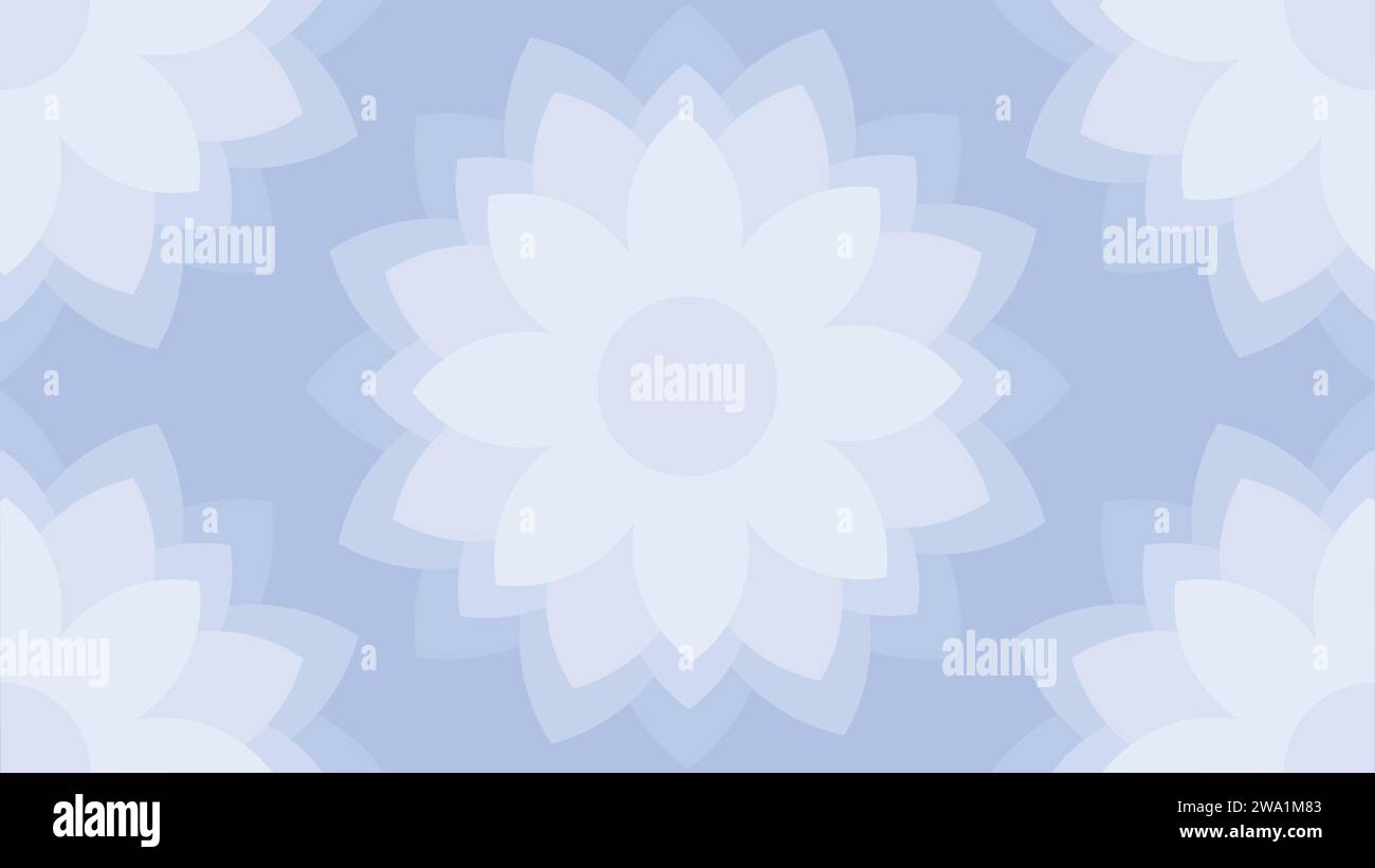 Motif floral sans couture avec des fleurs blanches sur un fond bleu clair. Illustration de conception de modèle vectoriel. Convient pour le papier peint de bureau moderne Illustration de Vecteur