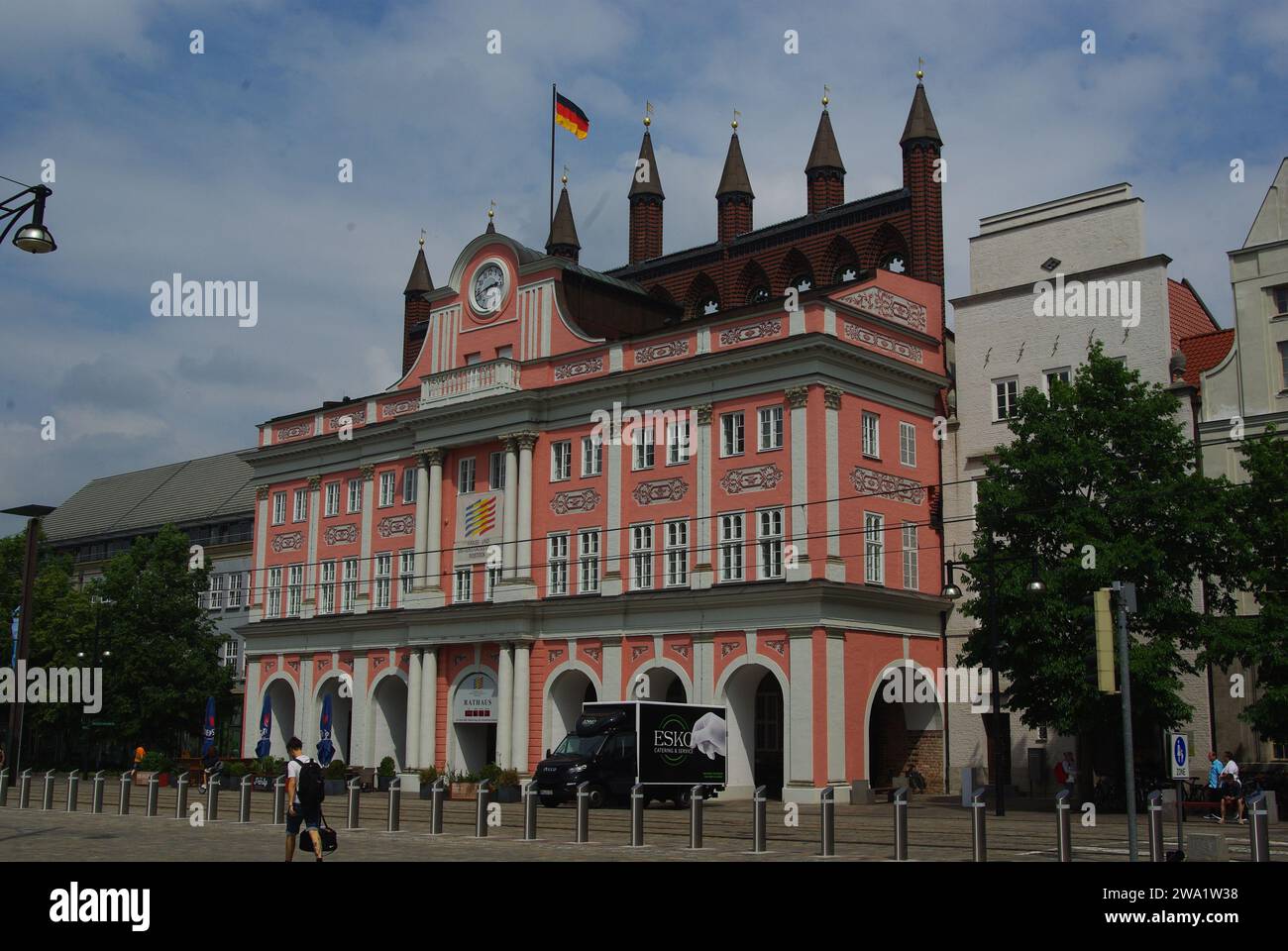 Hôtel de ville, Rostock, Allemagne de l'est Banque D'Images