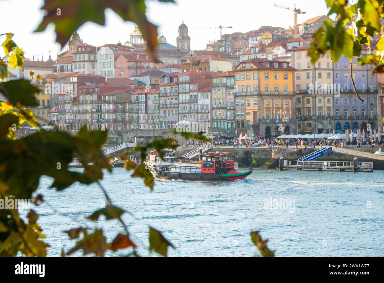 Quartier de Ribeira dans le centre historique de Porto sur la rive du Douro Banque D'Images