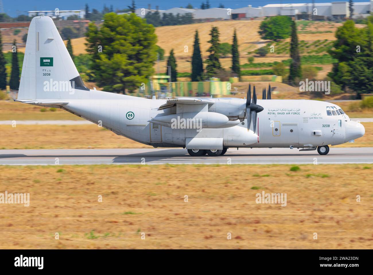 Tanagra Air base - Grèce 5 septembre 2023 : Lockheed C-130H Hercules d'Arabie Saoudite - Air Force à Tanagra Banque D'Images