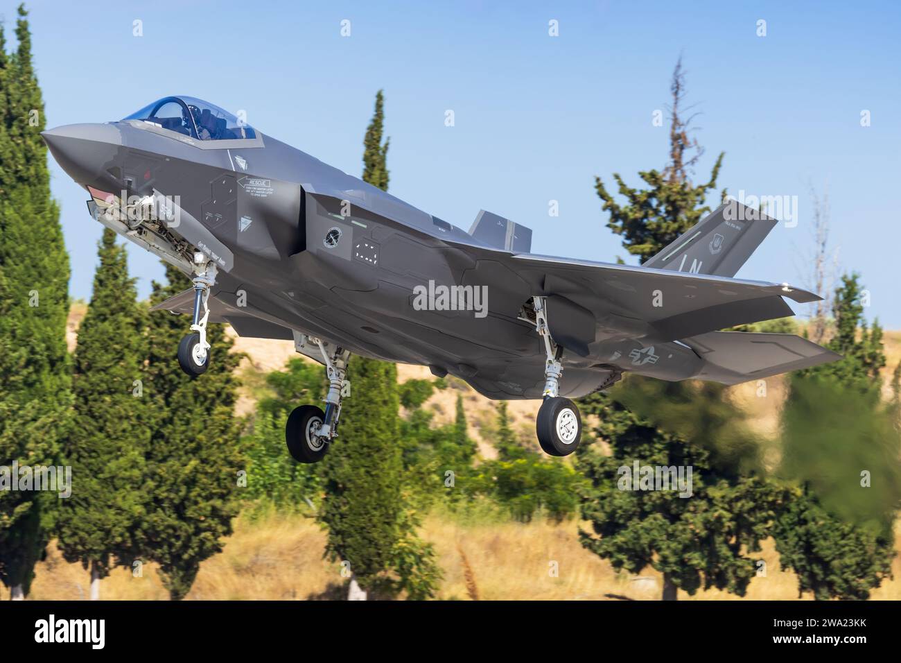 États-Unis - US Air Force Lockheed Martin F-35a Lightning II au Tanagra Air-Show Banque D'Images
