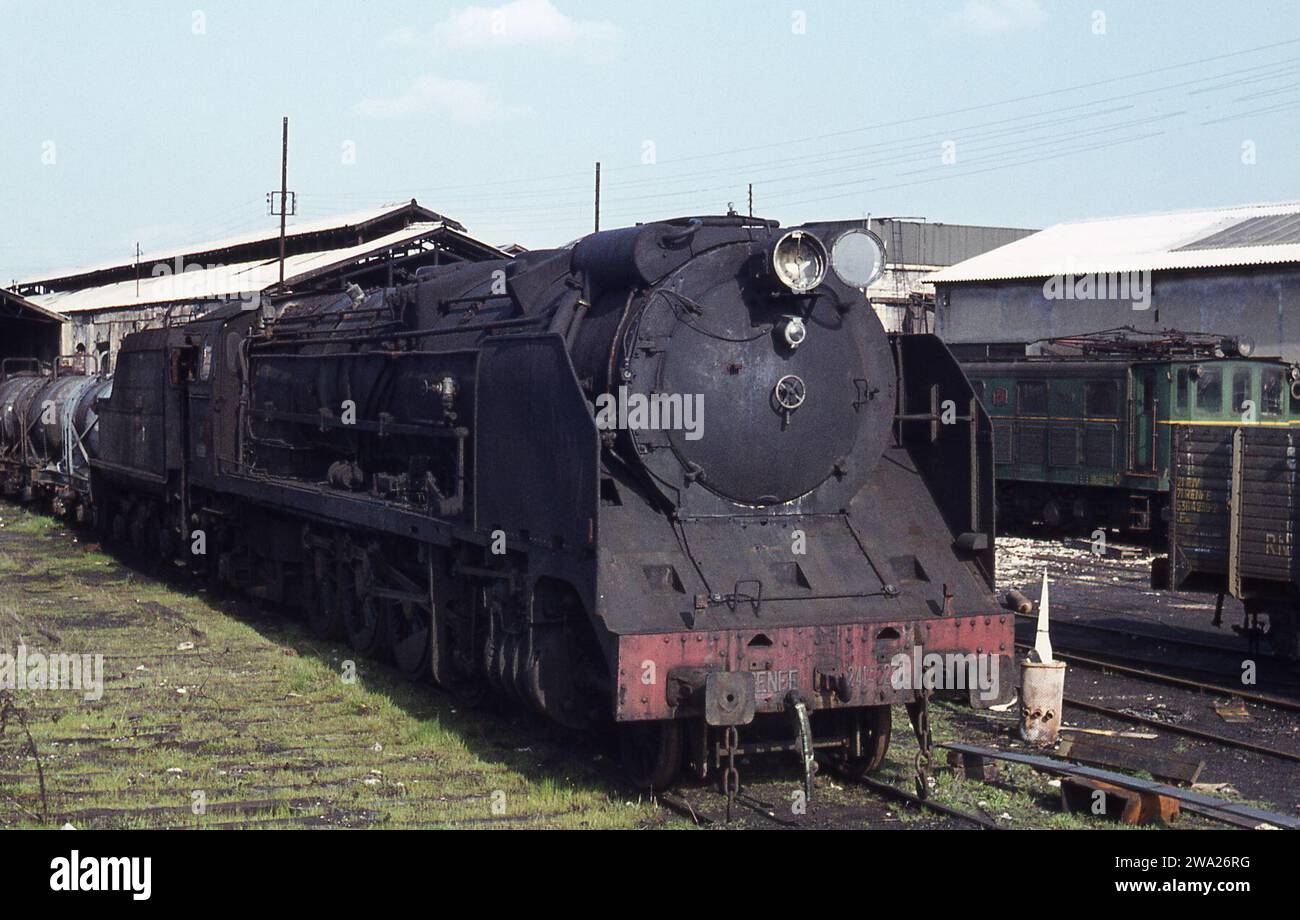 Voyage de 12 jours en France, en Espagne et au Portugal photographiant des machines à vapeur. Avril 1971 Banque D'Images