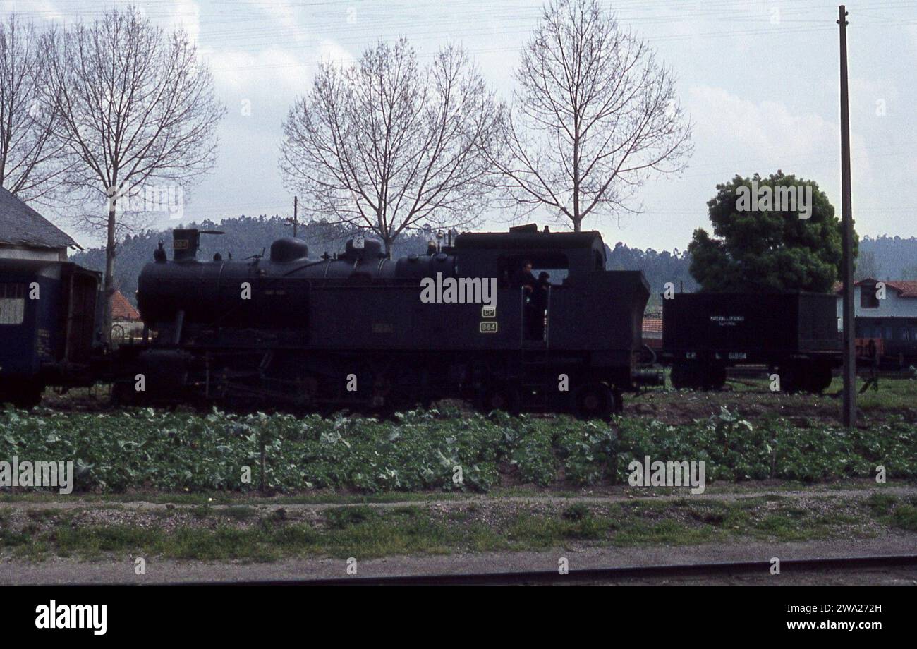 Voyage de 12 jours en France, en Espagne et au Portugal photographiant des machines à vapeur. Avril 1971 Banque D'Images