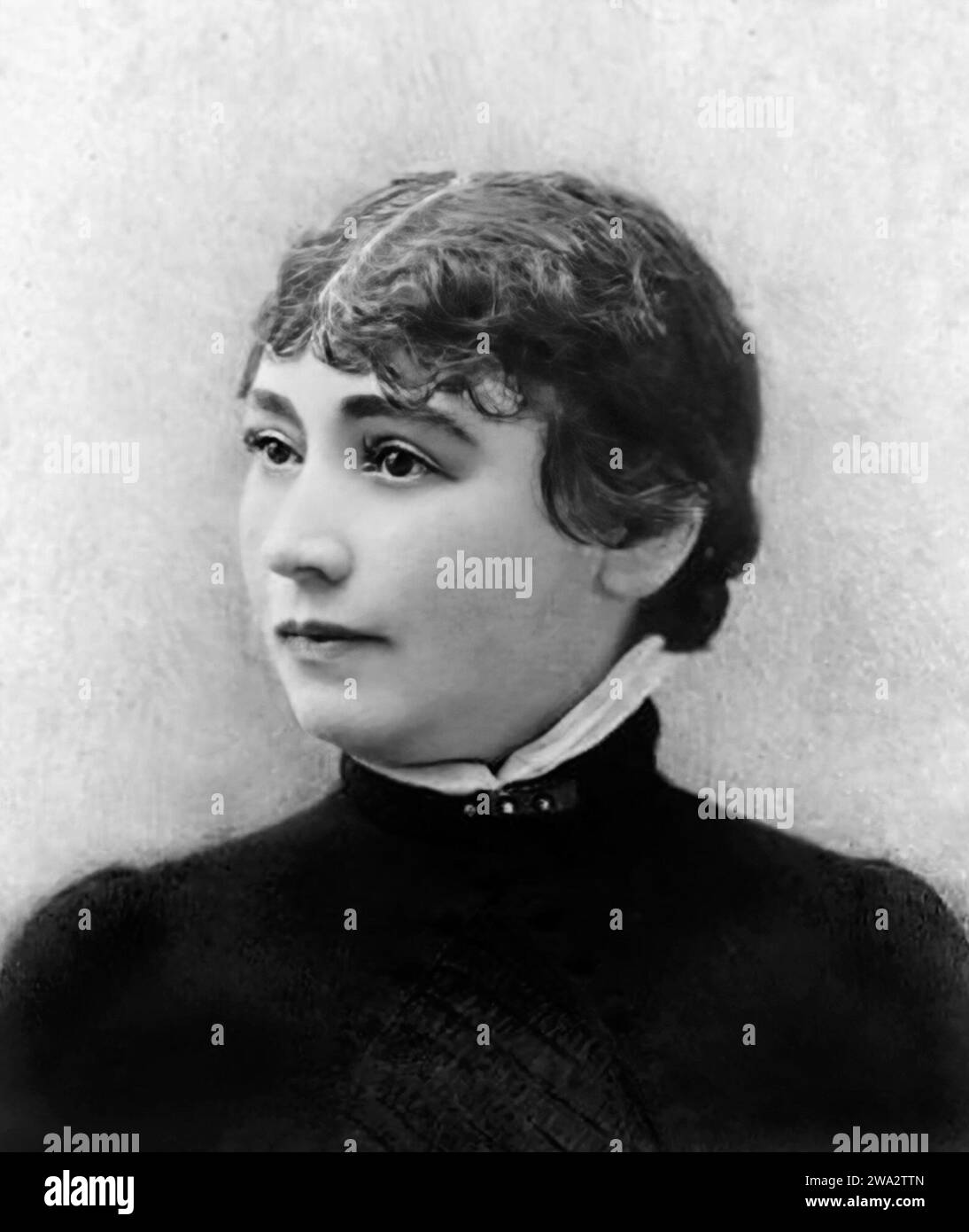 Sarah Winchester. Portrait de l'héritière américaine, Sarah 'Sallie' Lockwood Winchester (née Pardee ; 1839 -1922), c. 1865 Banque D'Images