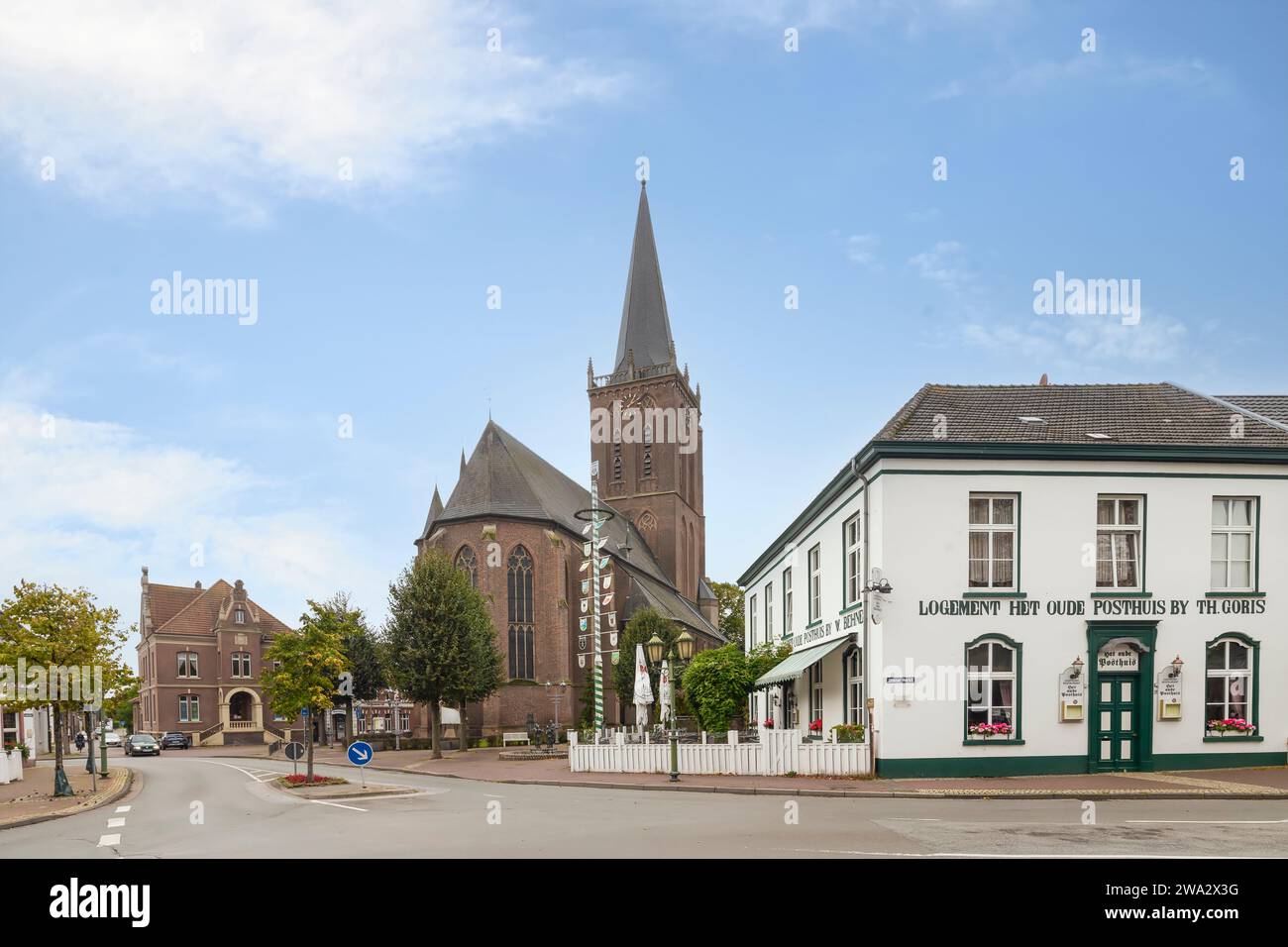 Village allemand d'Elten dans la municipalité d'Emmerik, près de la frontière néerlandaise. Banque D'Images