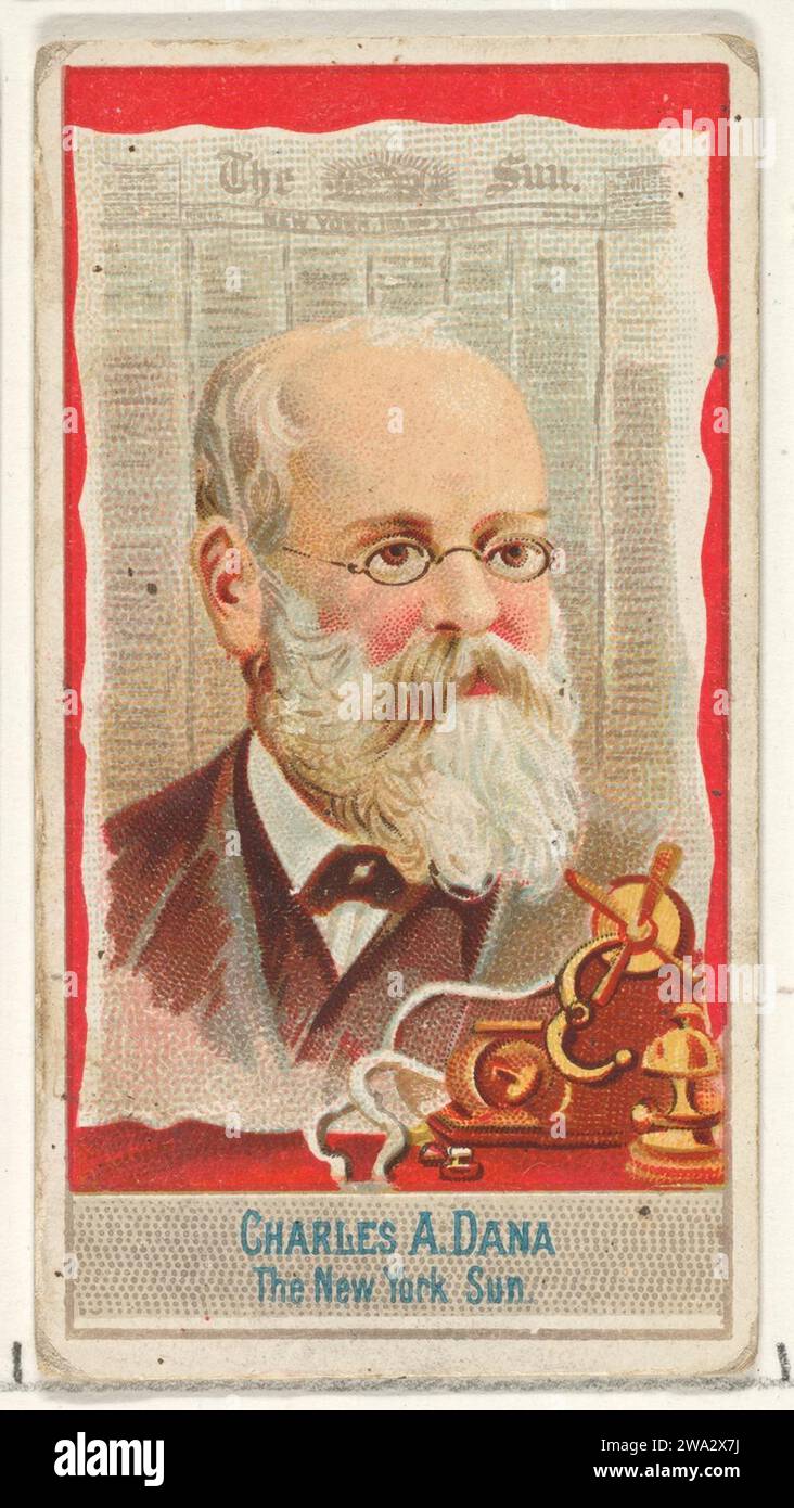 Charles A. Dana, The New York Sun, de la série American Editors (N1) pour Allen & Ginter cigarettes Brands 1963 par Allen & Ginter Banque D'Images