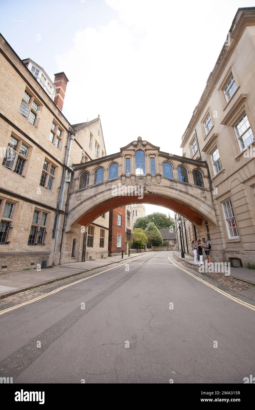 Hertford Bridge, The Bridge of Soupirs, New College Lane, New College, Oxford, l'Université d'Oxford, Catte Street, Banque D'Images