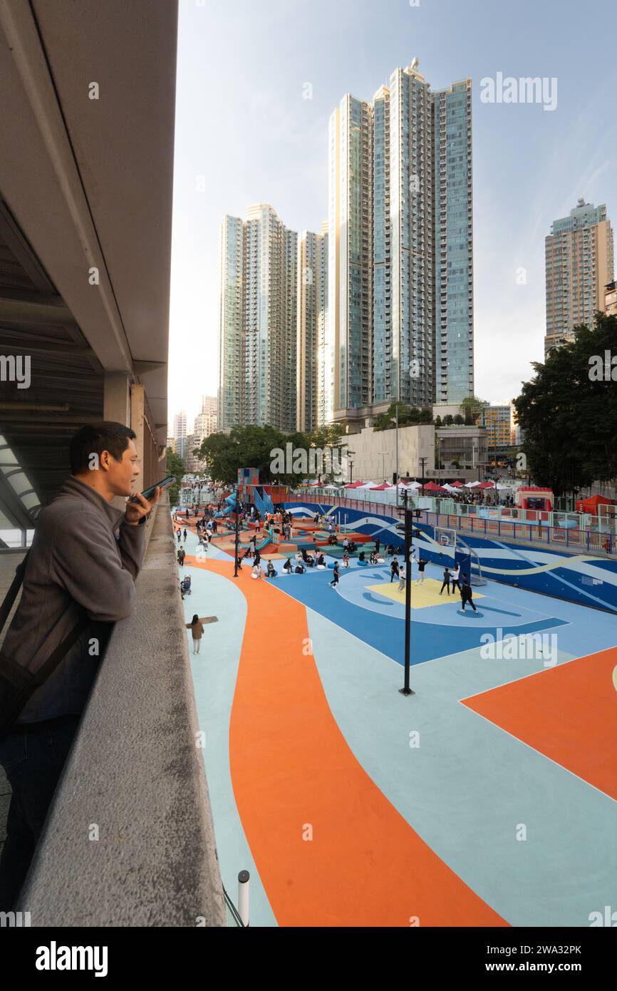 Kwun Tong est une région du district de Kwun Tong à Hong Kong, située dans la partie orientale de la péninsule de Kowloon Banque D'Images