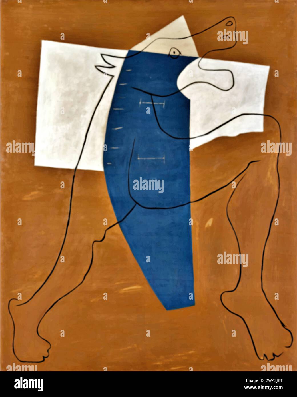 The Running Minotaure, 1928 (peinture) de l'artiste Picasso, Pablo (1881-1973) Espagnol. Illustration de Vecteur