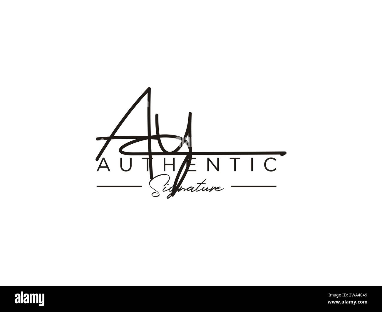 Au Signature logo Template Vector. Illustration de Vecteur