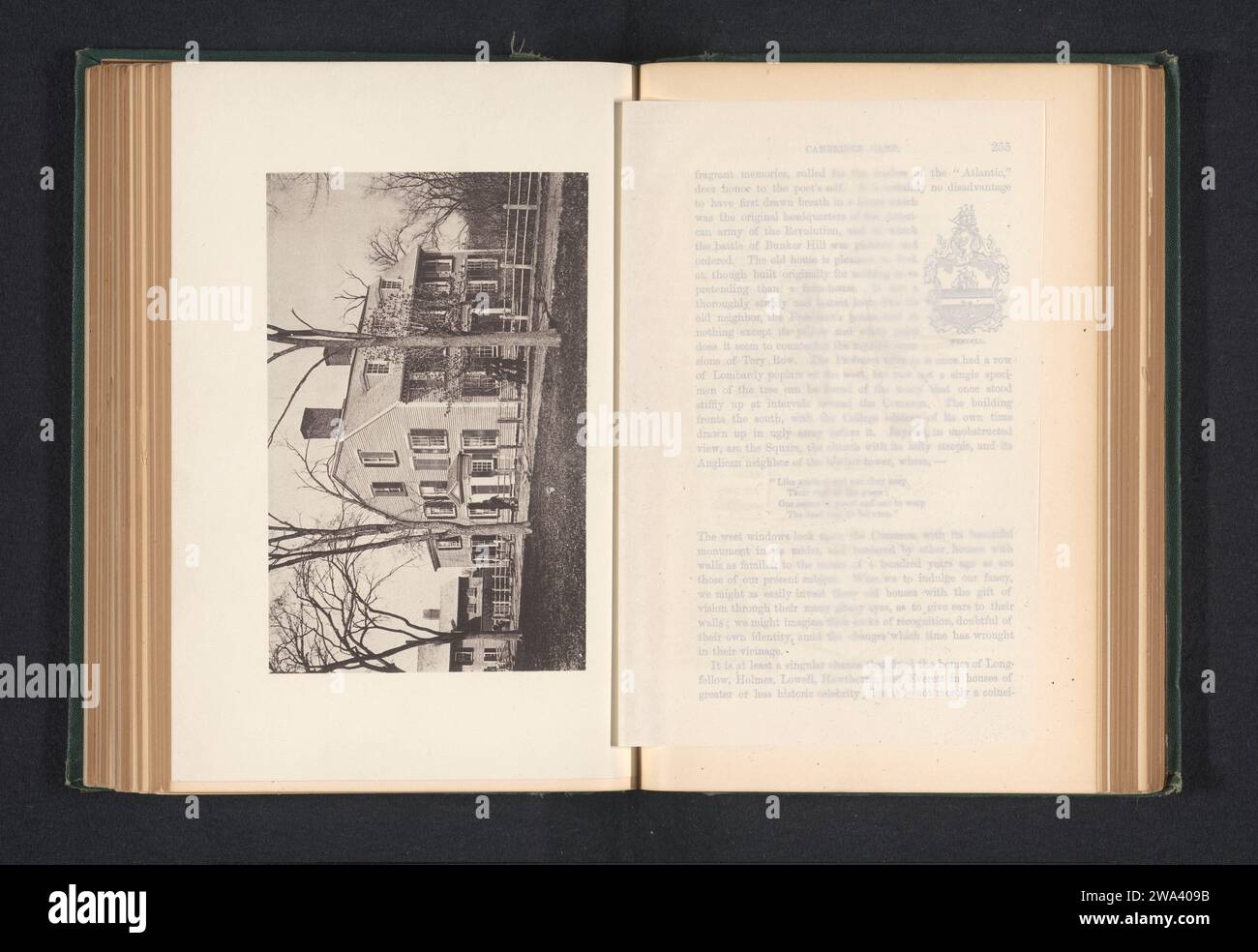 Vue d'un siège social provincial, anonyme, c. 1869 - en 1874 ou avant impression photomécanique façade colloïdale en papier Cambridge (ma) (de maison ou de bâtiment). Gouvernement provincial Cambridge (ma) Banque D'Images