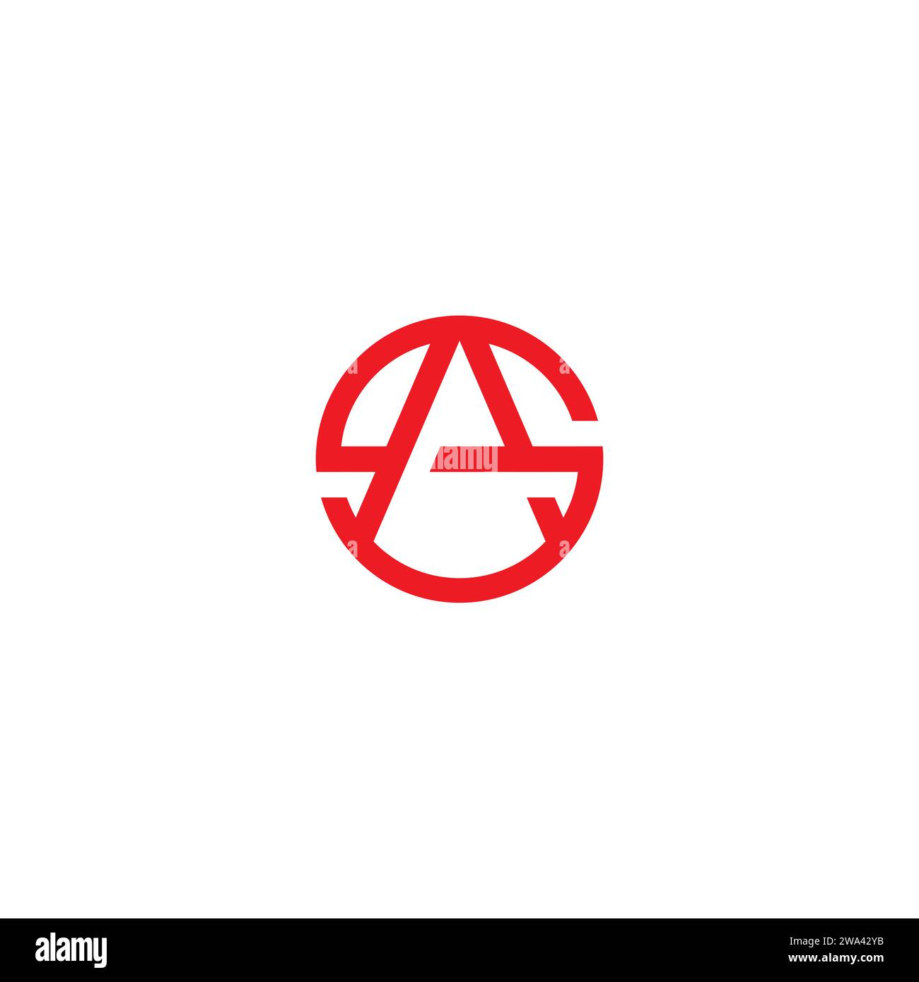 Identité du logo sa. Lettre COMME logo Illustration de Vecteur