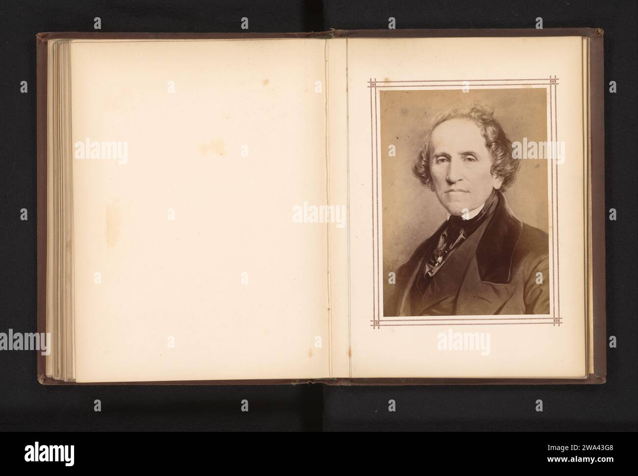 Production photographique d'un portrait de Giacomo Meyerbeer par Carl Jaeger, Anonyme, d'après Carl Jaeger, c. 1865 - c. 1875 photographie support photographique compositeur d'estampes albumen Banque D'Images