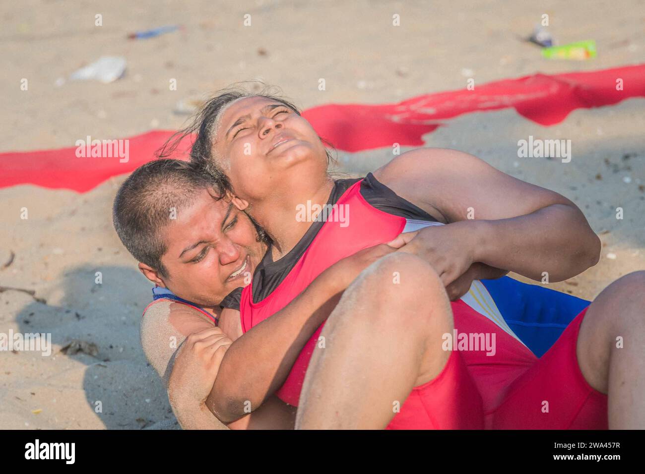 kochi, Inde - 27 décembre 2023 : Kushti Wrestling Banque D'Images
