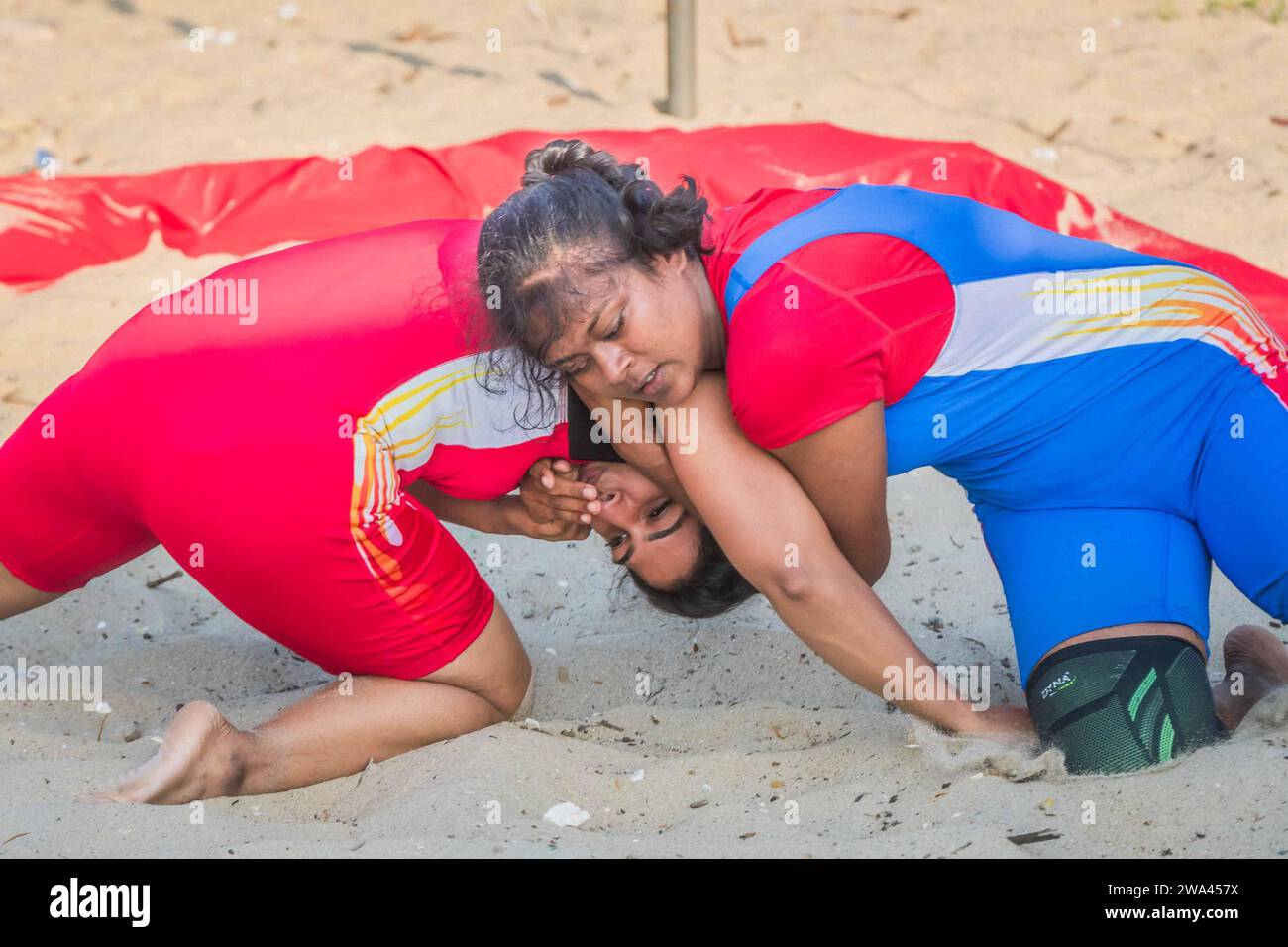 kochi, Inde - 27 décembre 2023 : Kushti Wrestling Banque D'Images