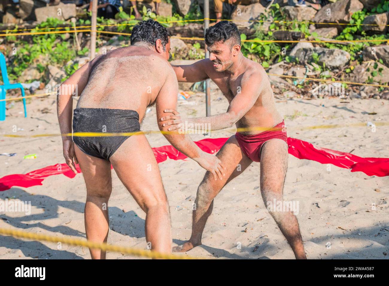 kochi, Inde - 27 décembre 2023 : Kushti Wrestling Banque D'Images