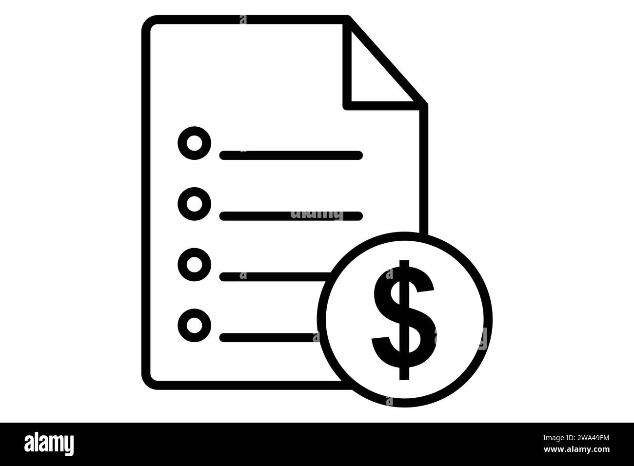 icône facture. icône associée aux transactions financières. style d'icône de ligne. illustration de l'élément Illustration de Vecteur