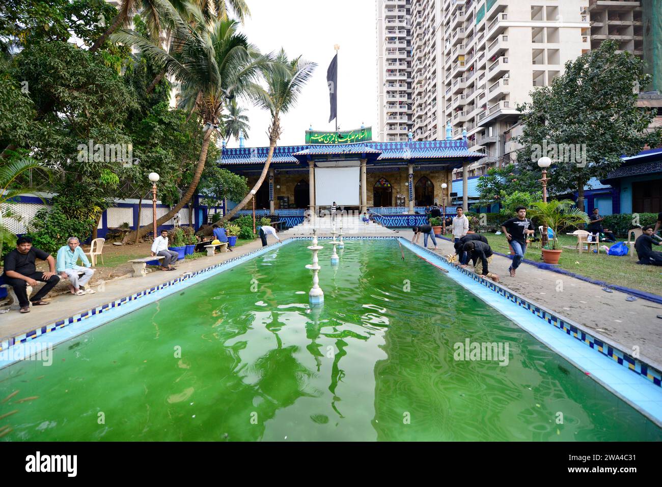 La mosquée iranienne à Imamwada Bhendi Bazar à Mumbai, Inde. Banque D'Images