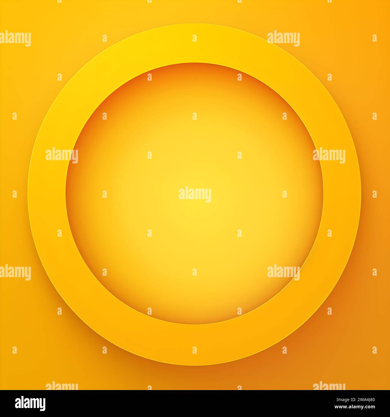 Dégradé moderne abstrait de cercle jaune avec espace vide au milieu Banque D'Images