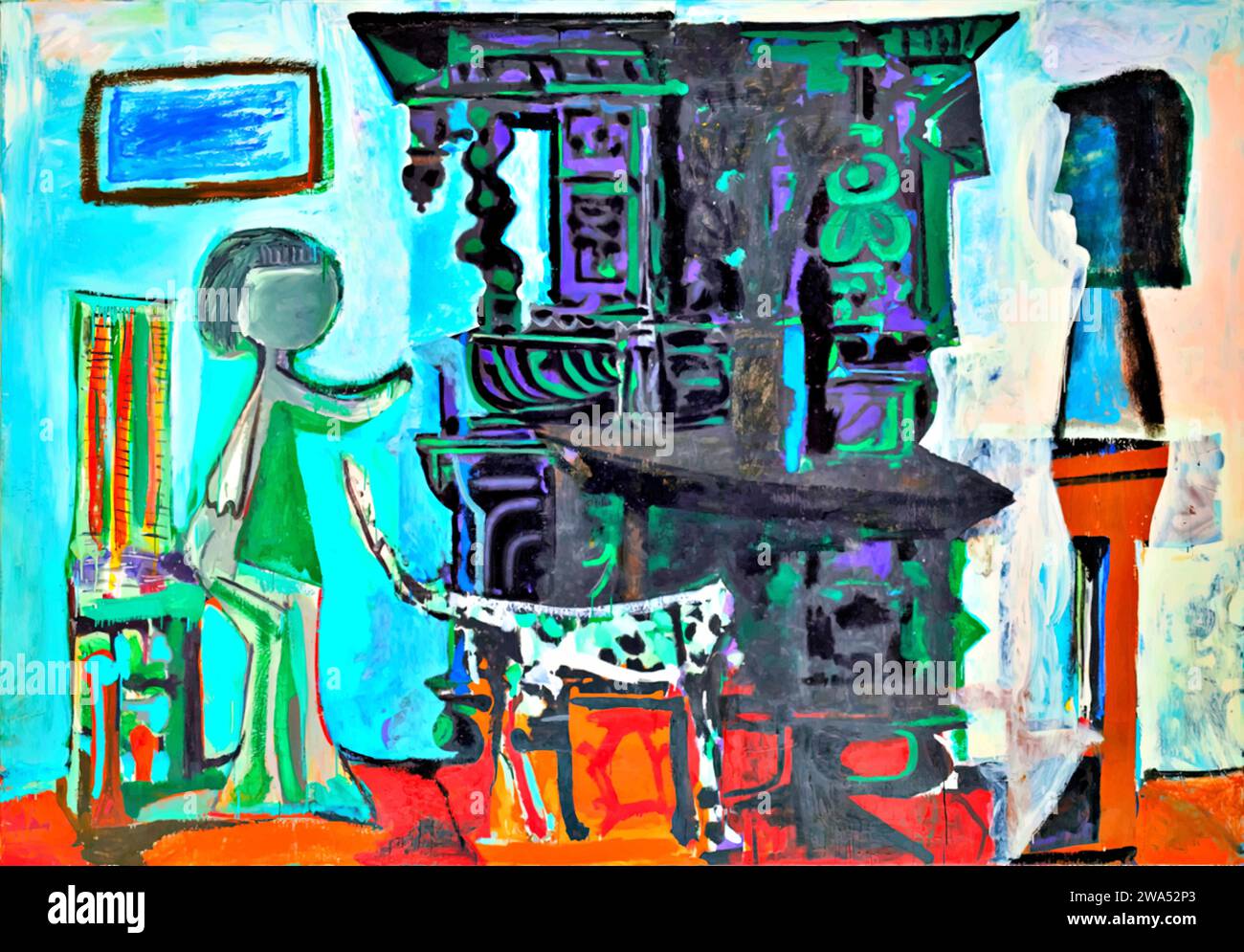 Le buffet de Vauvenargues, 1960 (peinture) de l'artiste Picasso, Pablo (1881-1973) espagnol. Illustration de Vecteur