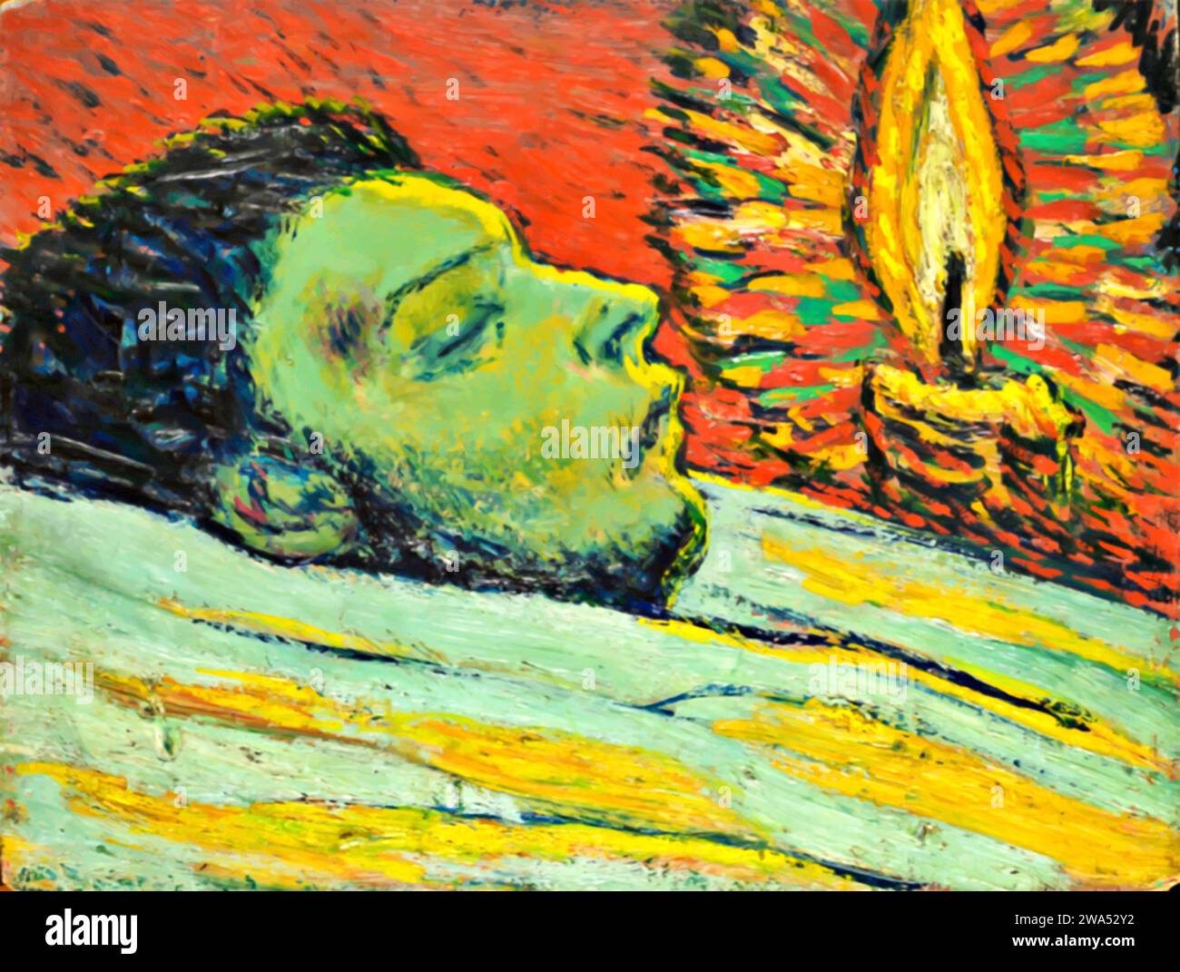 La mort des casagemas, 1906 (peinture) de l'artiste Picasso, Pablo (1881-1973) espagnol. Illustration de Vecteur