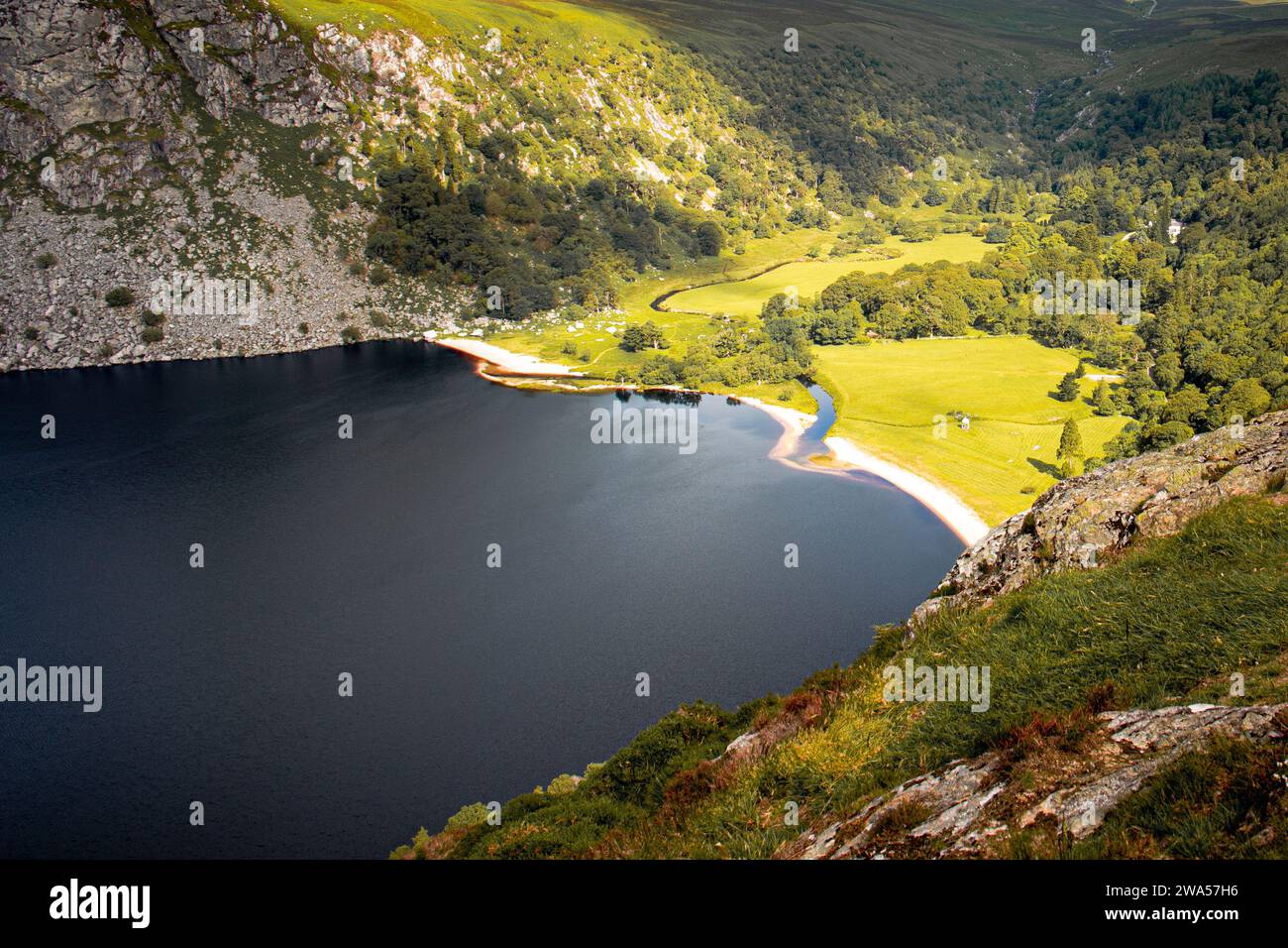 Magnifique paysage randonnée à travers le comté de Wicklow en Irlande Banque D'Images