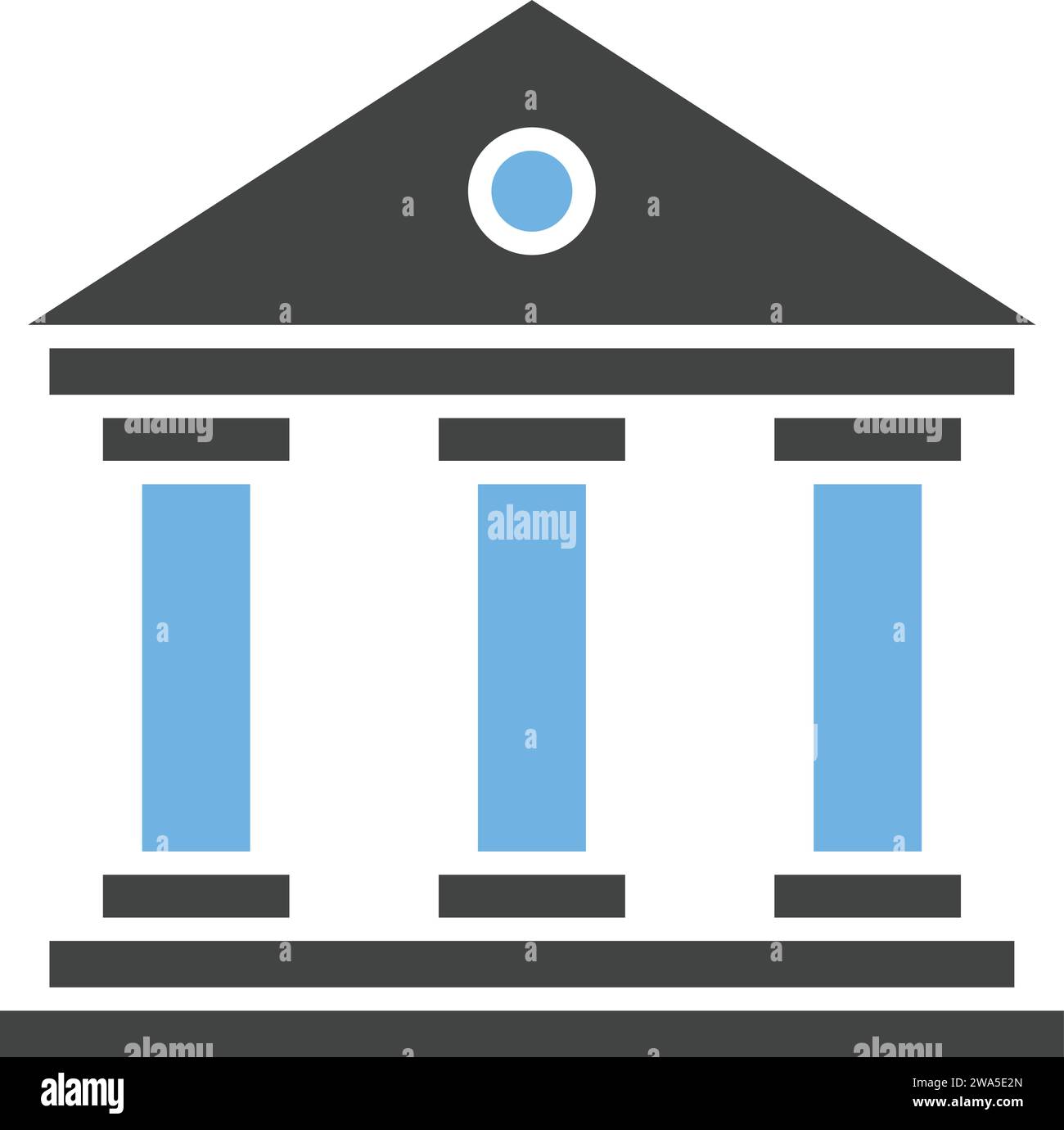 Image vectorielle de l'icône Bank Building. Illustration de Vecteur
