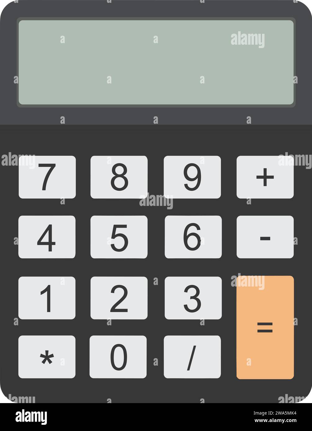 Calculator Vector | Calculatrice de bureau avec couleur Illustration de Vecteur