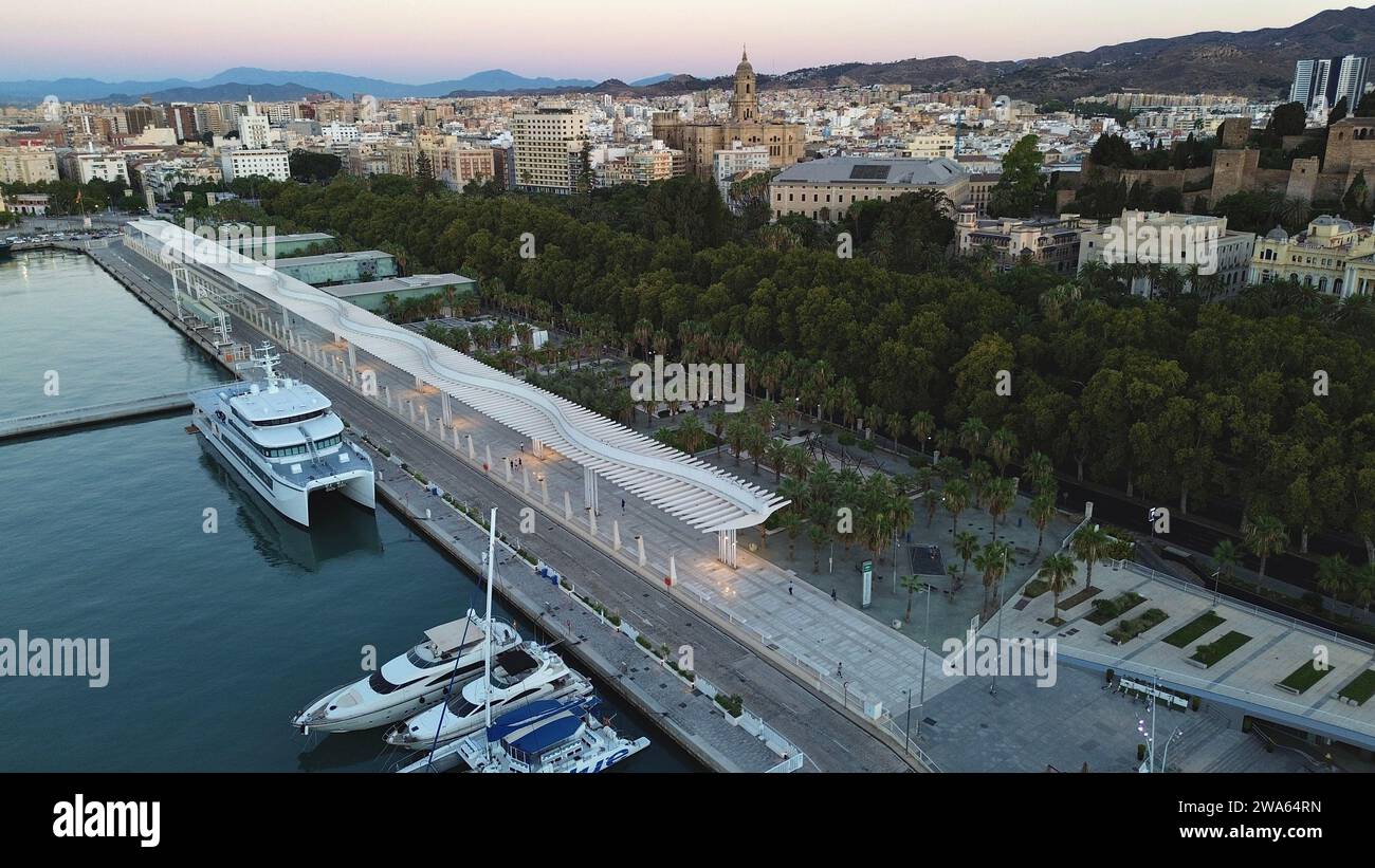 Drone photo Malaga Espagne europe Banque D'Images