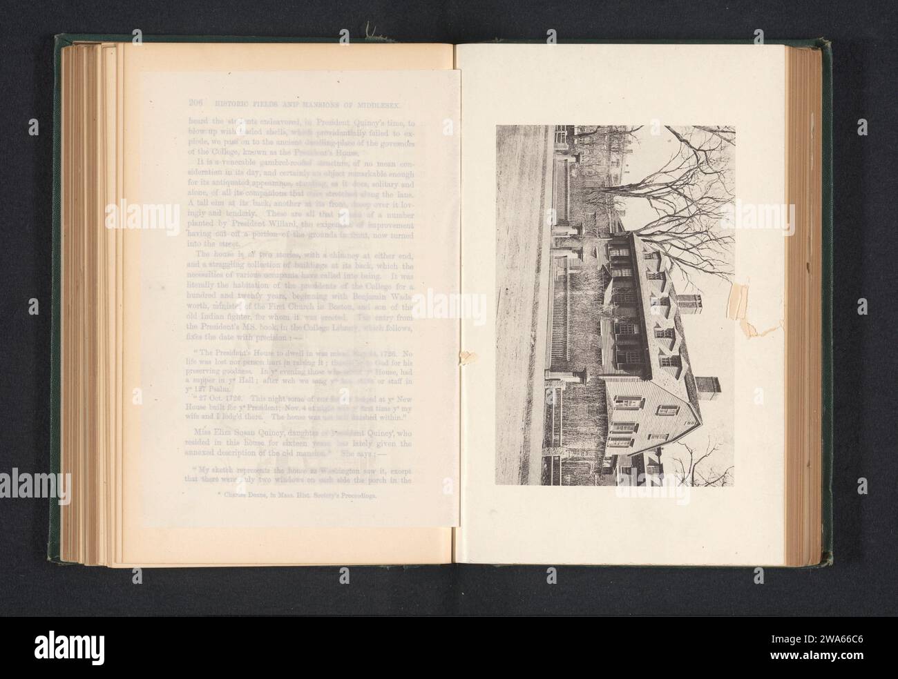 Vue d'une maison présidentielle à Cambridge, Anonyme, c. 1869 - en 1874 ou avant impression photomécanique Cambridge (ma) façade collotype papier (de maison ou de bâtiment). villa Cambridge (ma) Banque D'Images