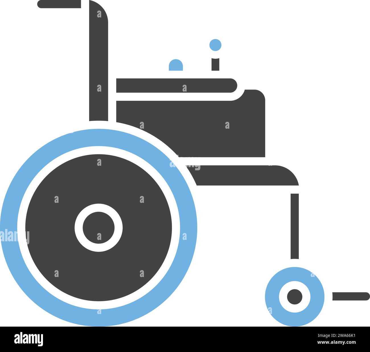 Image vectorielle d'icône de fauteuil roulant motorisé. Illustration de Vecteur