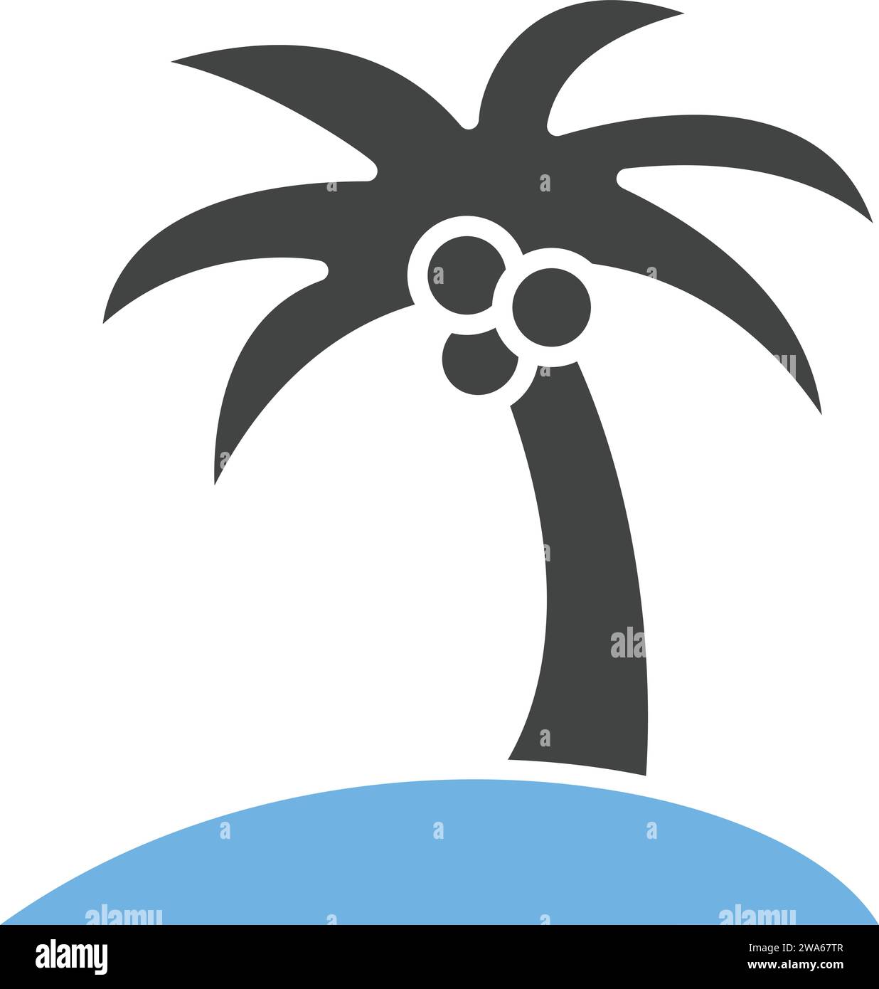 Image vectorielle d'icône de palmiers. Illustration de Vecteur