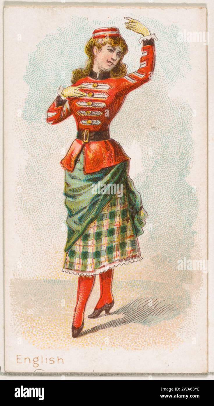 English Dancer, de la série Dancing Women (N186) publiée par Wm. S. Kimball & Co. 1963 par William S. Kimball & Company Banque D'Images