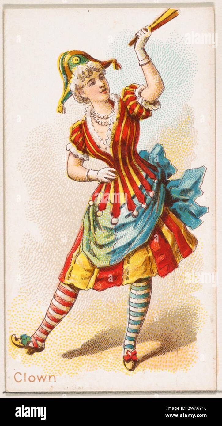 Clown Dancer, de la série Dancing Women (N186) publiée par Wm. S. Kimball & Co. 1963 par William S. Kimball & Company Banque D'Images