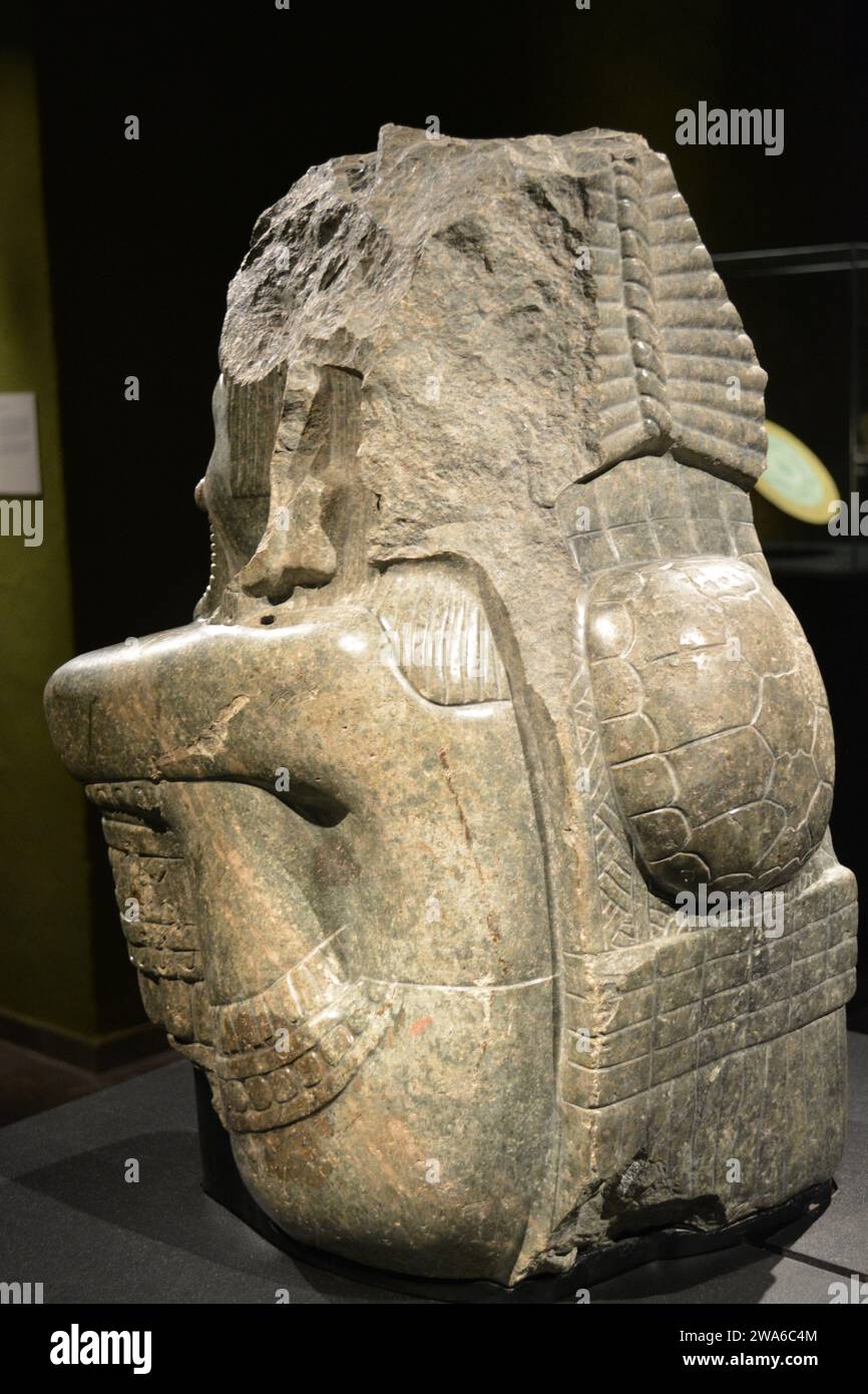 Xiuhtecuhtli, effigie aztèque Dieu du feu Templo Mayor Museum à Mexico. Banque D'Images