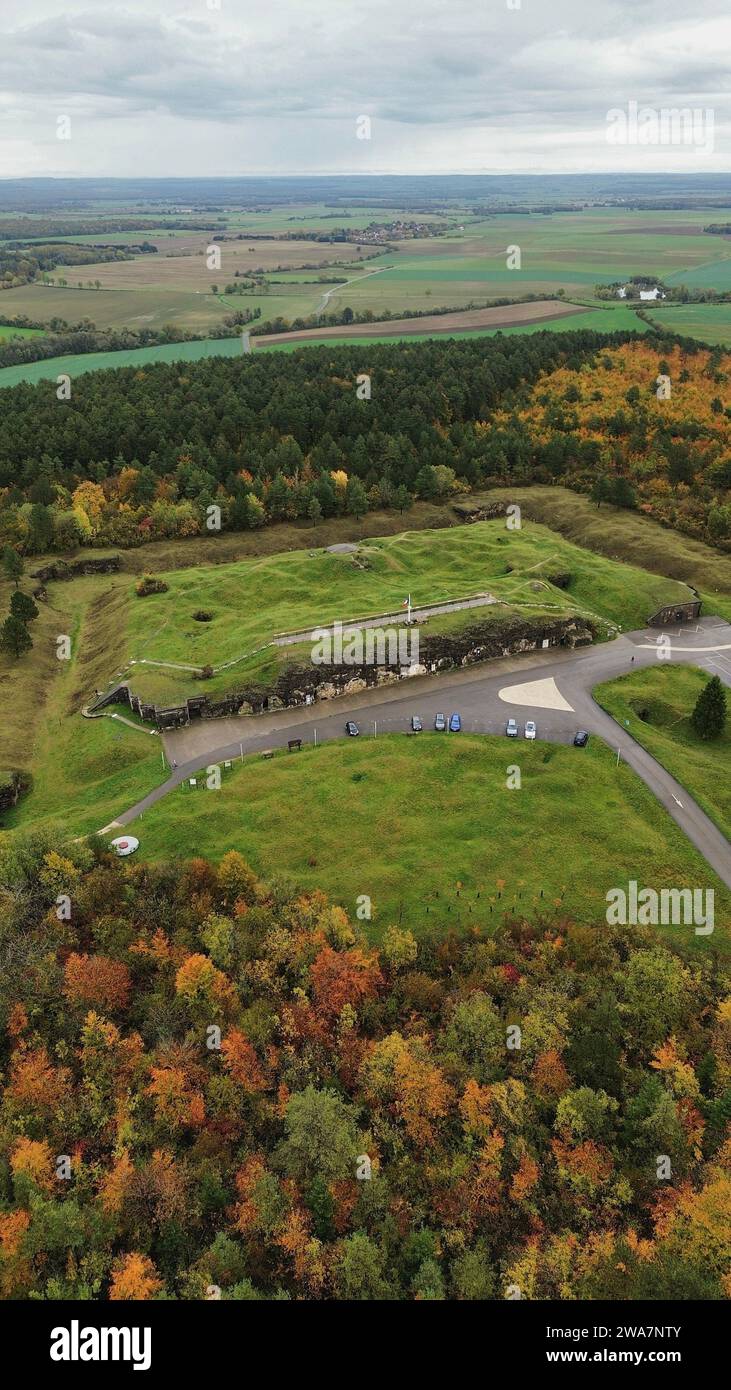 Drone photo fort de vaux, fort de vaux Verdun france europe Banque D'Images