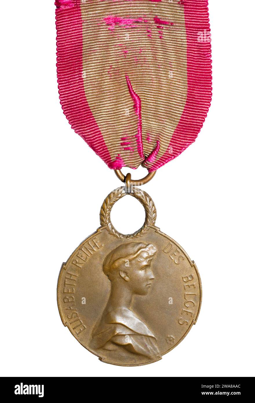 La Médaille de la Reine Elisabeth de Belgique. Banque D'Images