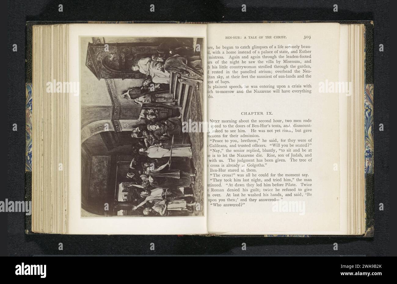 Production photographique d'une peinture, représentant le Christ pour Ponce Pilate, Anonyme, d'après Mihály Munkácsy, c. 1883 - en ou avant 1888 photographie support photographique tirage albumen Christ avant Ponce Pilate (Matthieu 27:11-26, Marc 15:2-7, Luc 23:2-15, 23:13-25, Jean 18:28 - 19:16) Banque D'Images