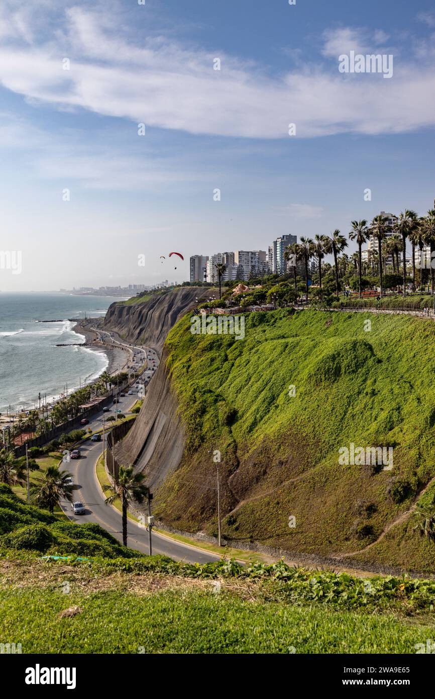 Malecón de Miraflores, Miraflores, Lima, Pérou, 2023 Banque D'Images