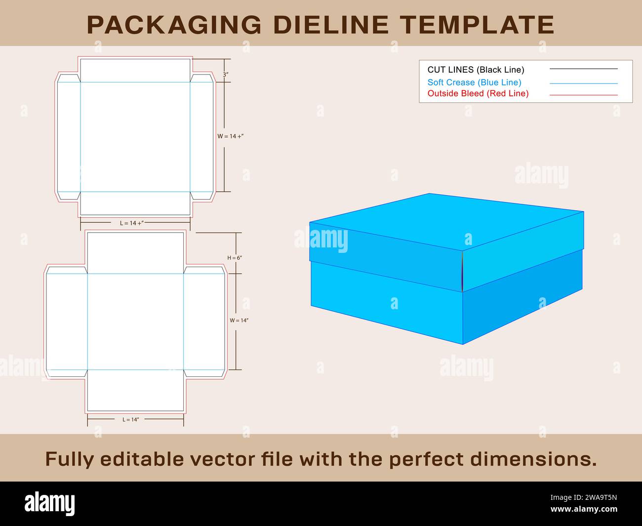 Boîte de faveurs, boîte cadeau, modèle de ligne de découpe, fichier vectoriel modifiable. Illustration de Vecteur