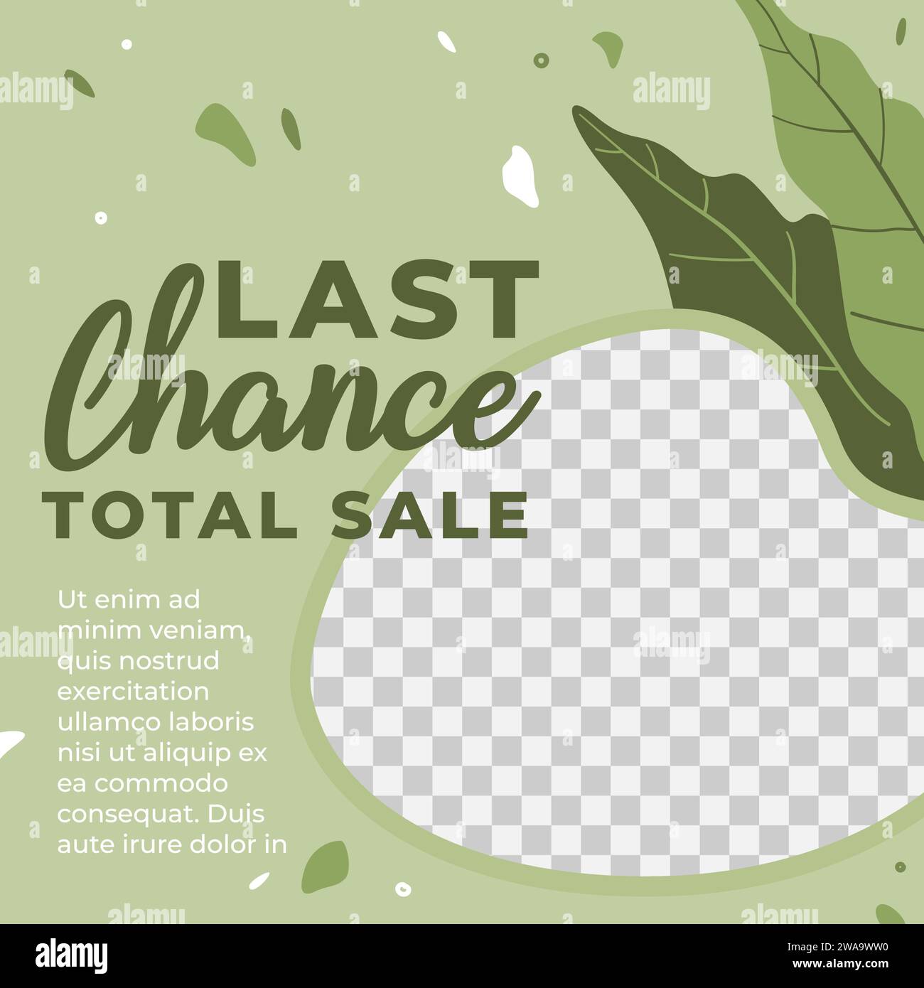 Solde total de dernière chance, bannière promotionnelle pour le produit Illustration de Vecteur