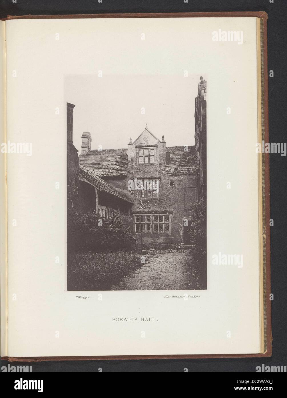 Vue de Borwick Hall, Alex Rivington, c. 1870 - en 1880 ou avant impression photomécanique BorwickLondon papier logement rural, par exemple maison de campagne, villa, chalet Borwick Hall Banque D'Images