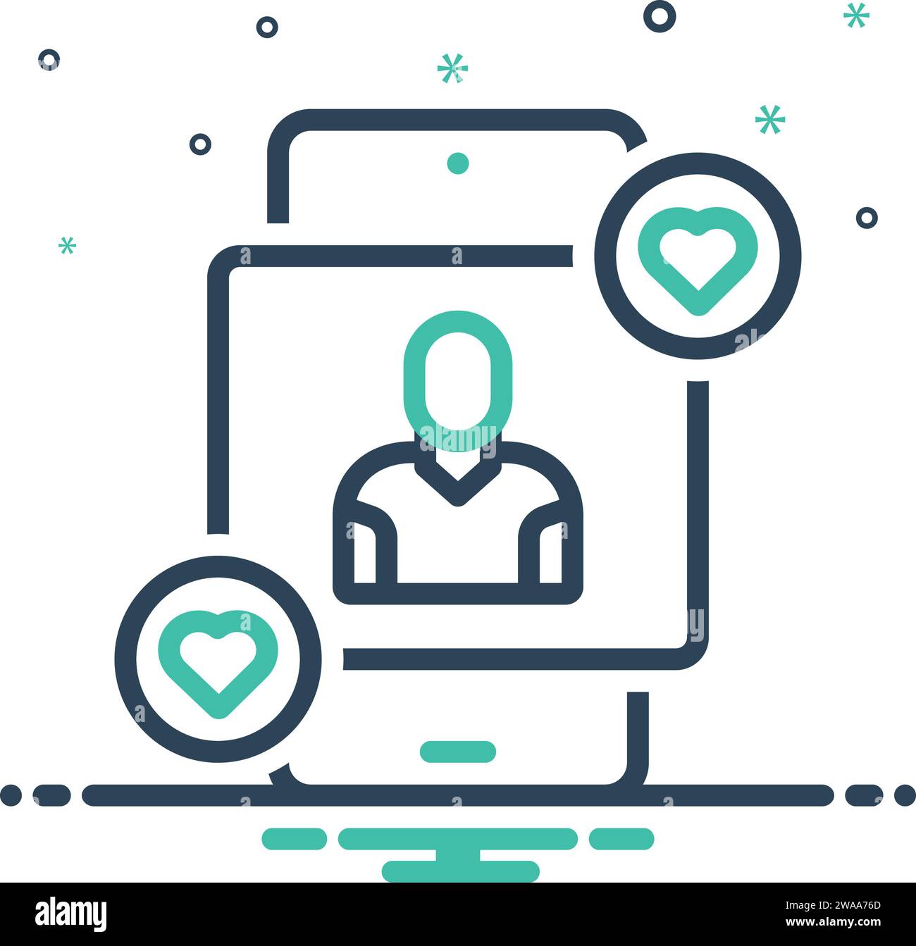 Icône pour la popularité, la célébrité Illustration de Vecteur