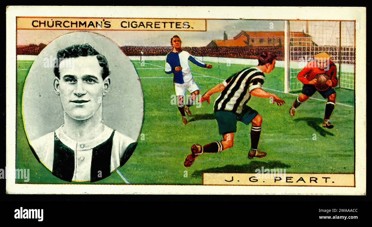 Notts County footballeur J.G.Peart - Illustration de carte de cigarette vintage Banque D'Images