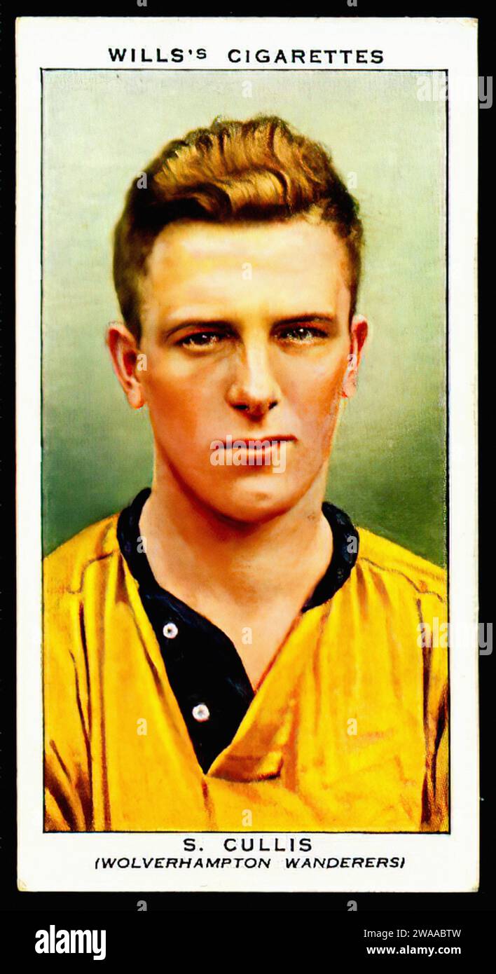 Stan Cullis - Wolves Footballer - Illustration de carte de cigarette vintage Banque D'Images