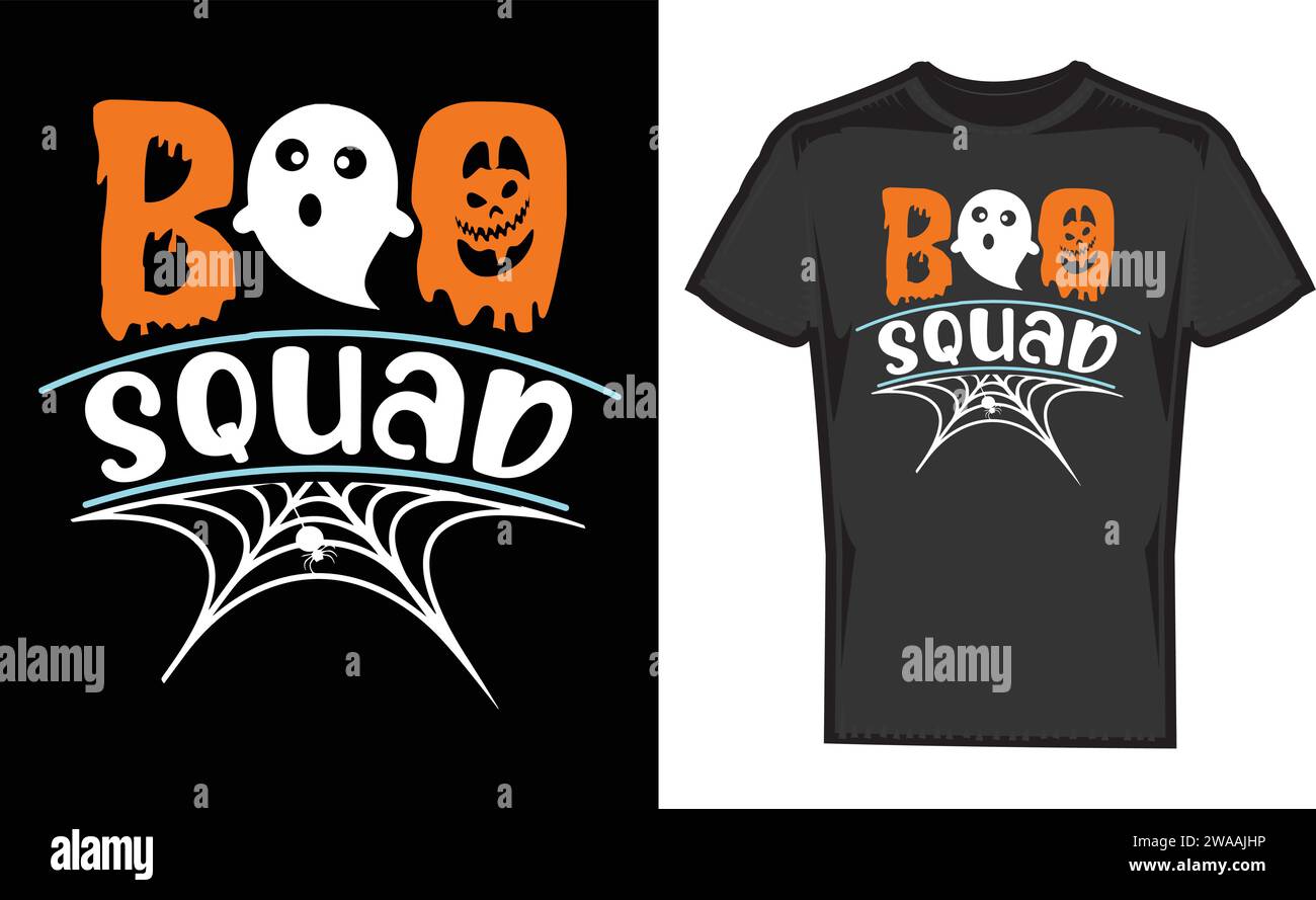 Boo Squad, motifs uniques de T-shirt Illustration de Vecteur