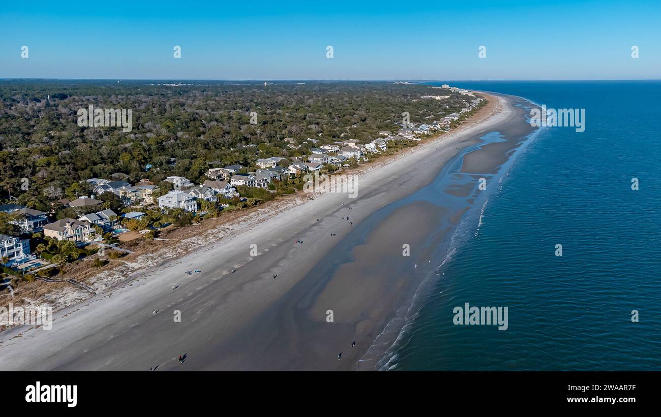 Coligny Beach, Caroline du Sud Banque D'Images